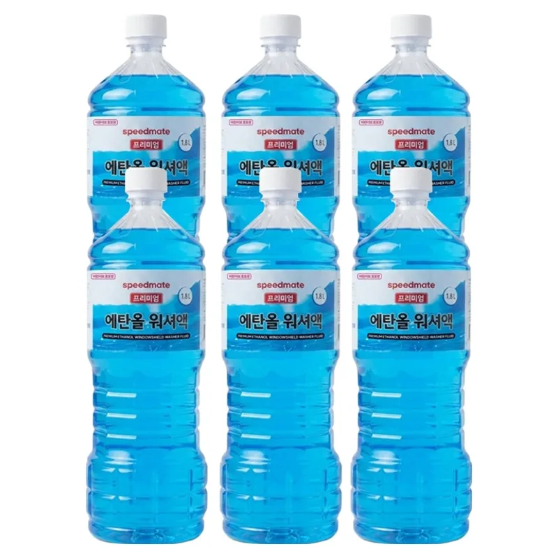 스피드메이트 프리미엄 에탄올 워셔액 피치향, 6개, 1.8L